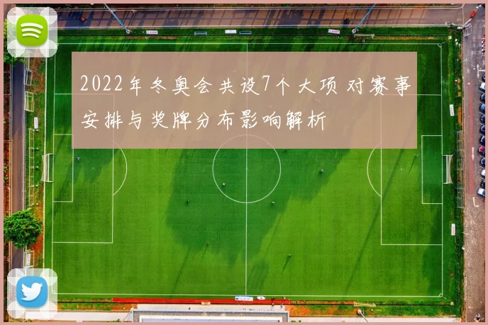 2022年冬奥会共设7个大项 对赛事安排与奖牌分布影响解析